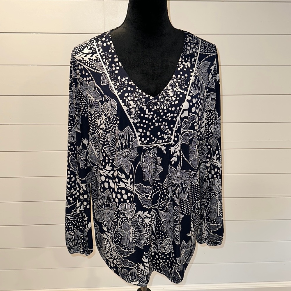 NWOT Womens susan graver long sleeve top. Size 1X